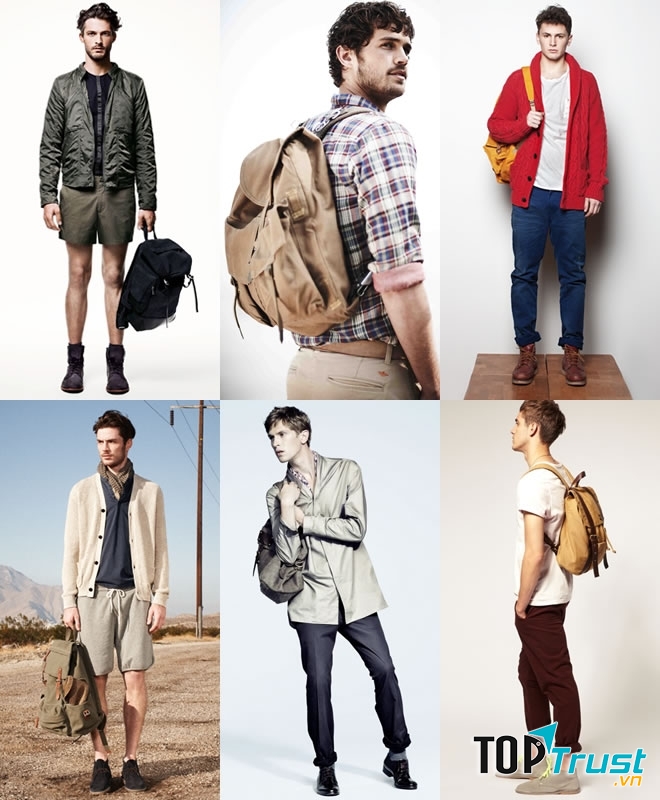 Ba lô là một món thời trang không thể thiếu cho các chàng trai trẻ trung và năng động