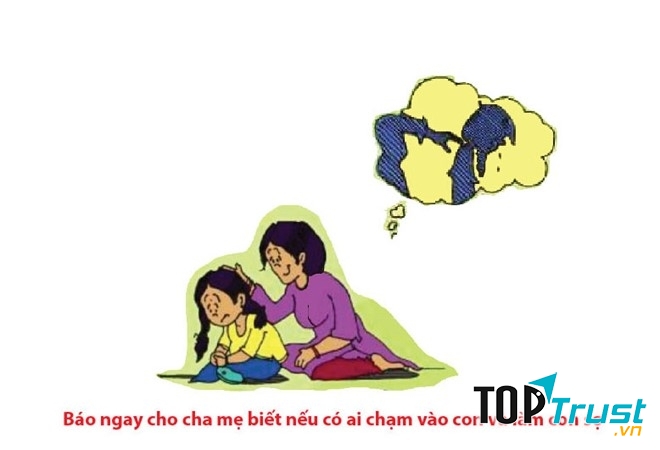 Bố mẹ an ủi con vượt qua sợ hãi