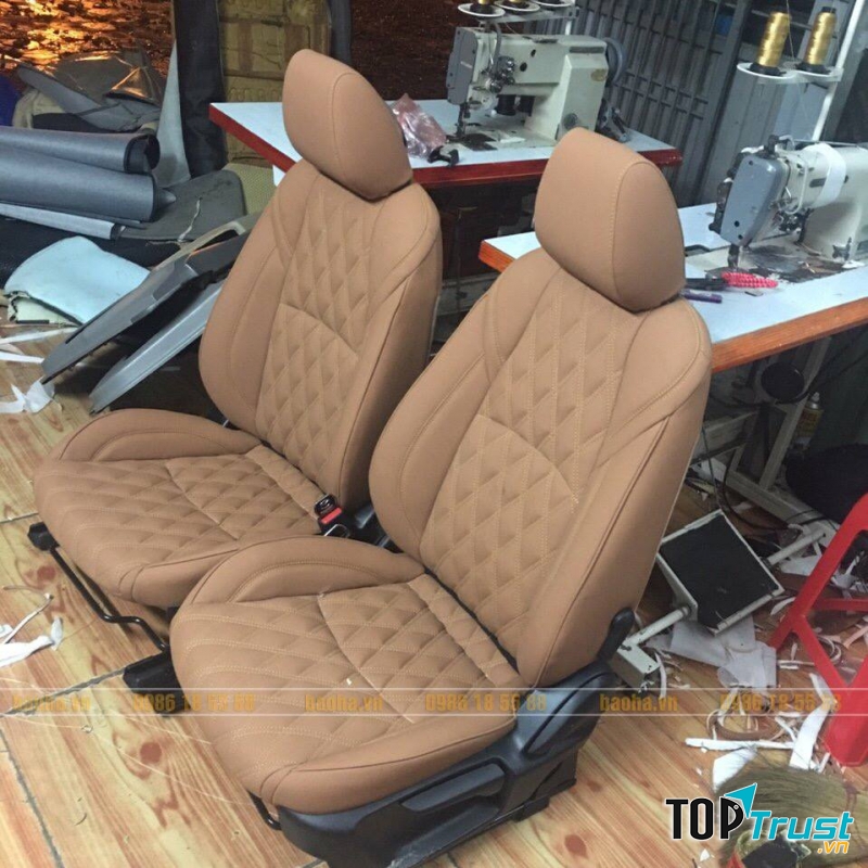 Các sản phẩm được may bọc cẩn thận theo từng thiết kế riêng tại Bảo Hà Auto