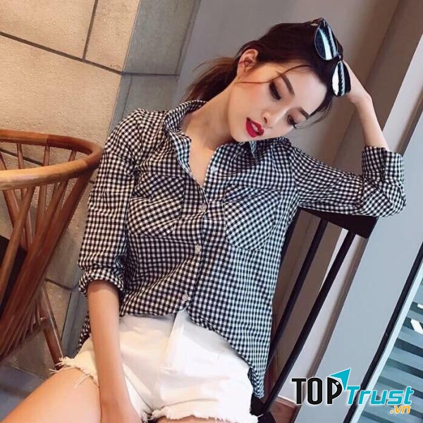 Áo sơ mi caro phong cách