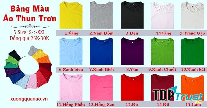 Mẫu áo thun trơn tại Phố Sỉ