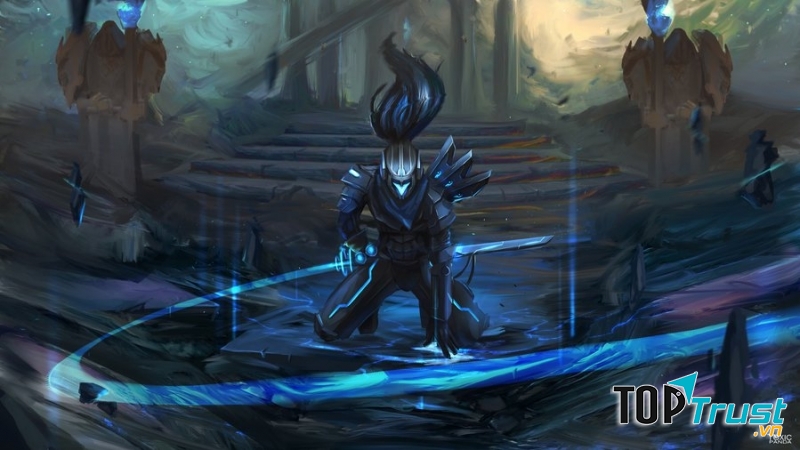 Yasuo trong bộ trang phục huyết nguyệt