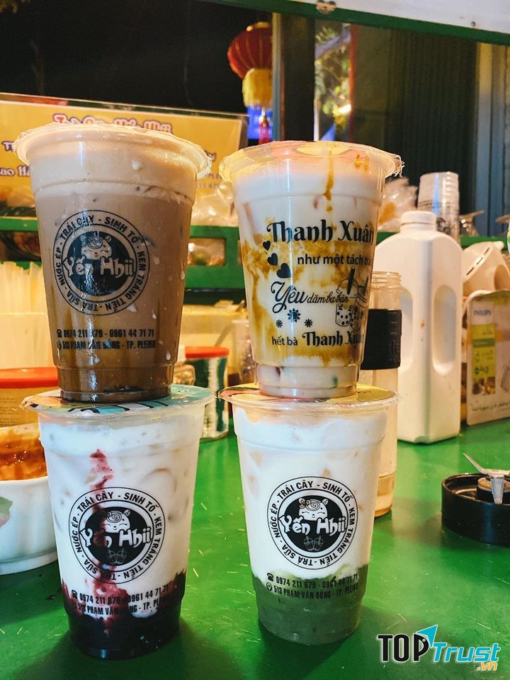 Yến Hii còn chuyên về các loại trà sữa, thức uống được thực khách cực kỳ yêu thích