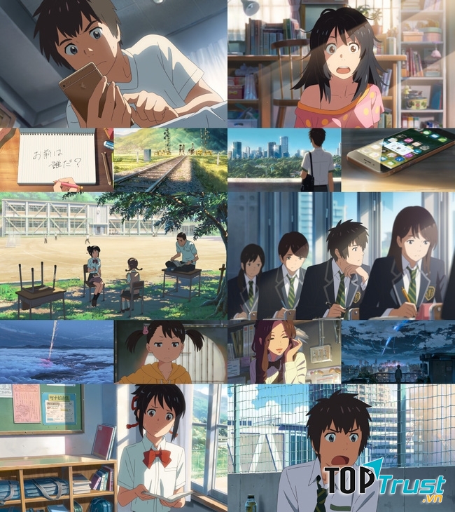 Mistuha và Taki trong Your Name.