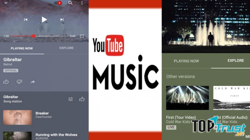 Ứng dụng nghe nhạc YouTube Music