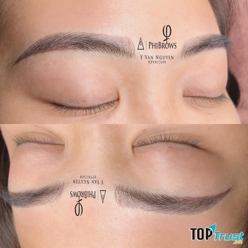 Một mẫu mày rất tự nhiên được làm tại T-vany Brows Studio