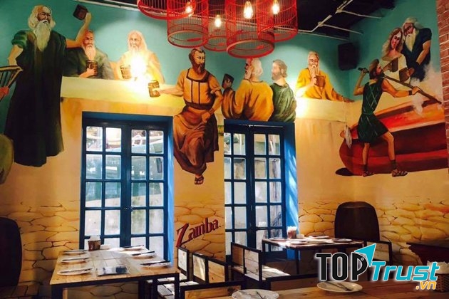 Một góc quán đặc biệt tại Zamba Beer & BBQ - chi nhánh Yên Lãng