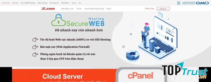 Giao diện website Z.com
