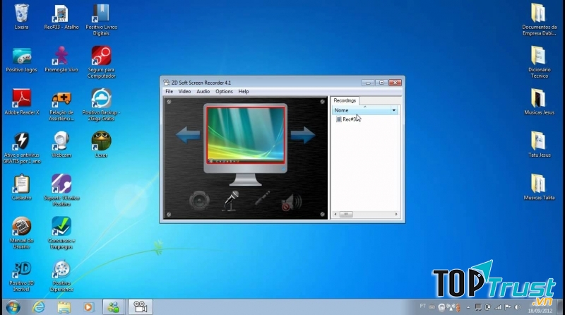 Phần mềm quay video game ZD Soft Screen Recorder khi bắt đầu khởi động