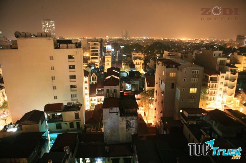 View ngắm Hà Nội từ Zodi