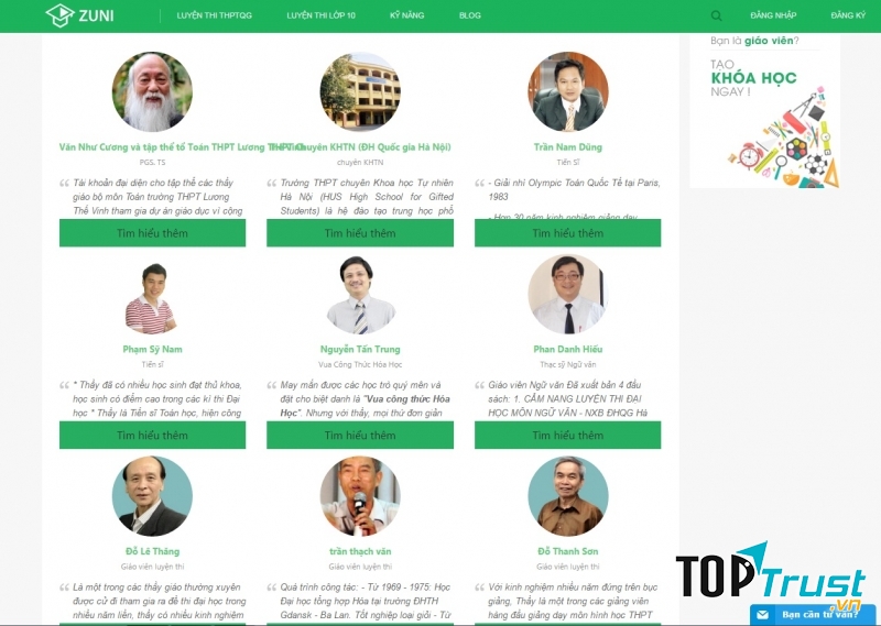 Những giáo viên tiêu biểu của Zuni.vn