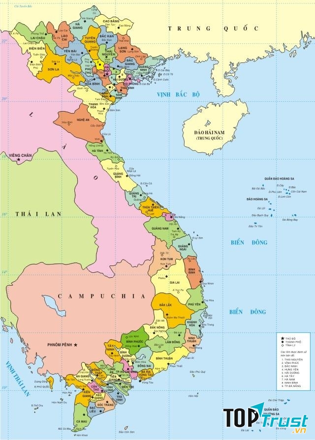 Bài văn tả tấm bản đồ Việt Nam hay nhất