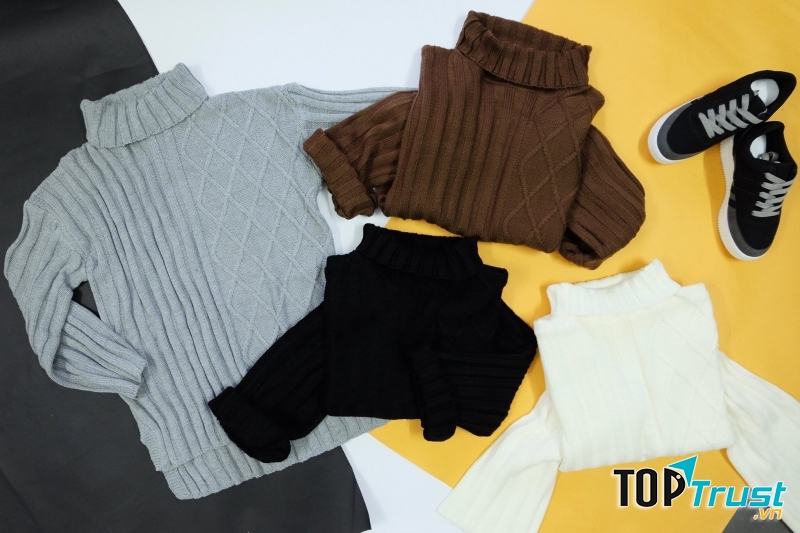 Cách mix áo len cổ lọ cực chất cho cô nàng mùa đông