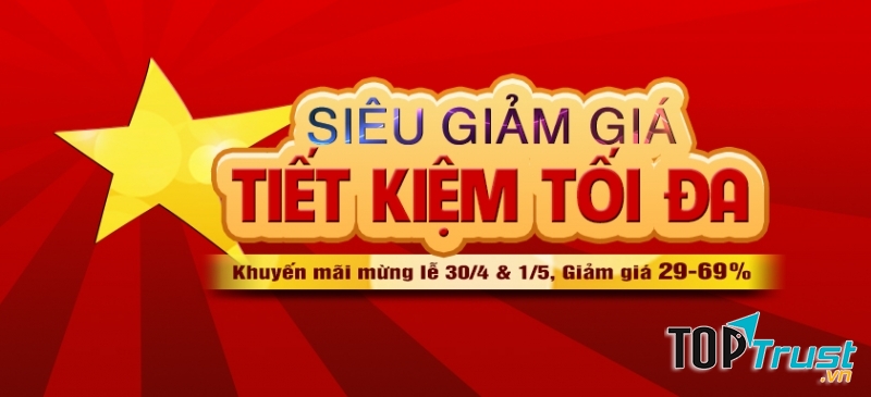Chương trình khuyến mãi, giảm giá, sale về 30/4 - 1/5/2017 lớn nhất