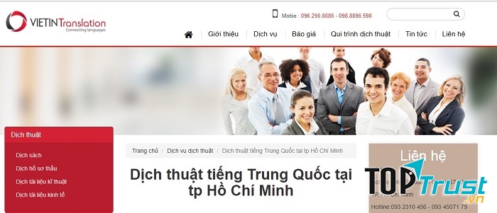 Công ty dịch thuật tiếng Trung uy tín nhất tại TP.HCM
