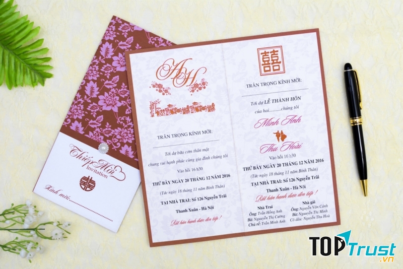 Công ty in thiệp cưới giá rẻ, đẹp và uy tín nhất ở Huế