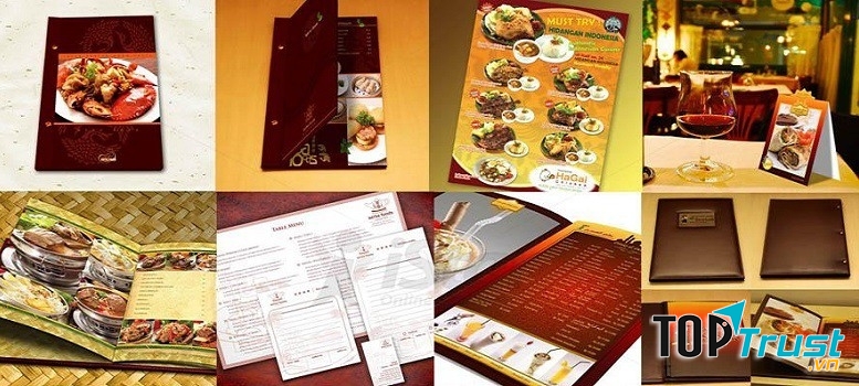 địa chỉ in menu cafe, menu nhà hàng giá rẻ tại TPHCM