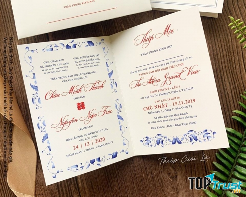 Địa chỉ in thiệp cưới đẹp và uy tín nhất quận 10, TP. HCM