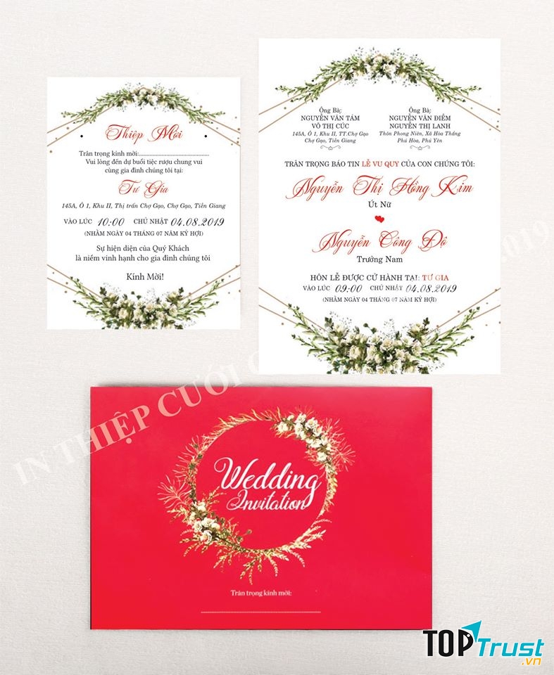 Địa chỉ in thiệp cưới đẹp và uy tín nhất quận Bình Tân, TP. HCM