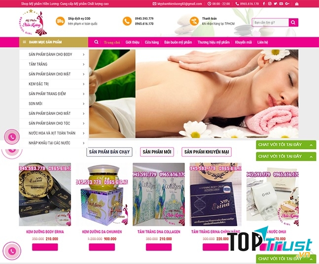 Dịch vụ thiết kế Web Làm Đẹp - Spa - Thẩm Mỹ Viện chuyên nghiệp nhất hiện nay