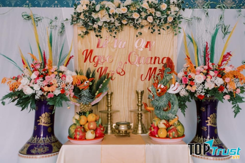 Dịch vụ trang trí gia tiên ngày cưới đẹp nhất Ninh Thuận