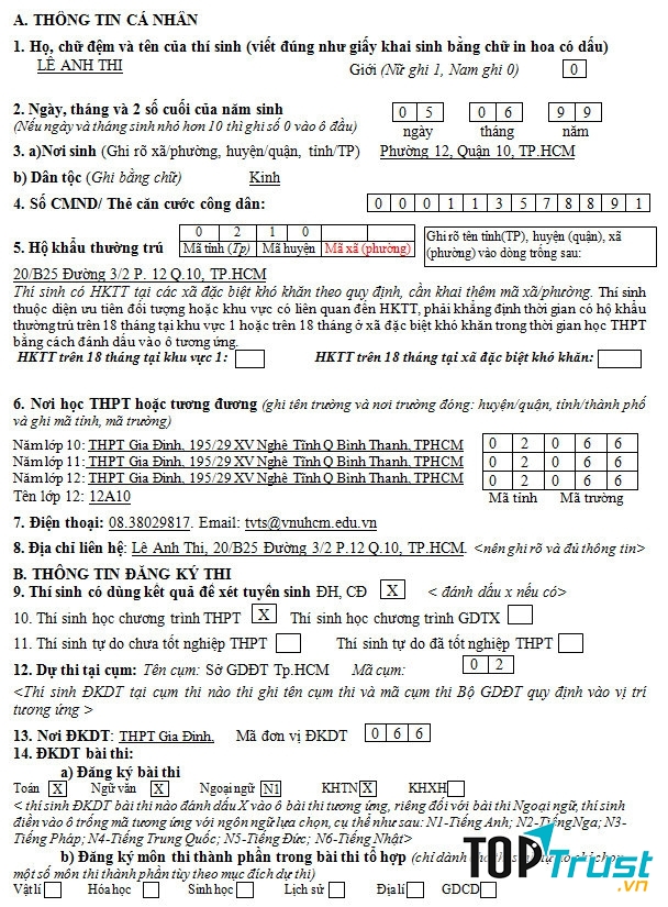 điều cần biết khi làm hồ sơ thi THPT quốc gia năm 2018