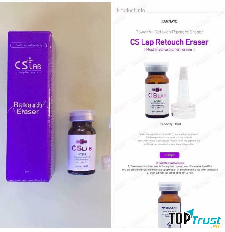 Dung dịch xóa xăm chất lượng và được thợ phun xăm tin dùng nhất hiện nay