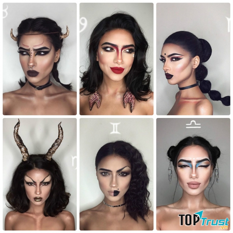 Kiểu trang điểm ấn tượng cho 12 cung hoàng đạo trong dịp lễ Halloween