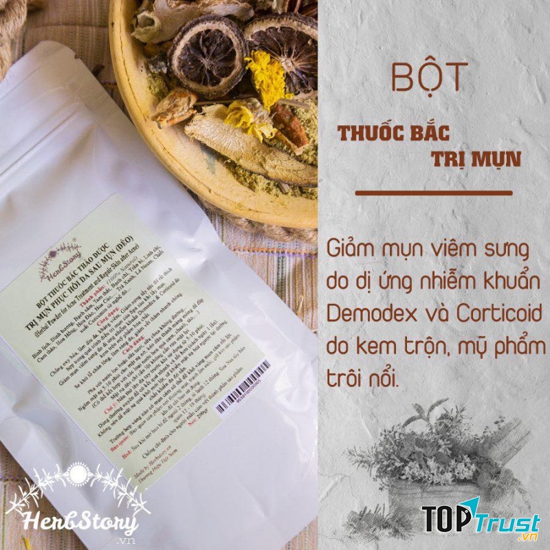 Loại mặt nạ thuốc bắc thảo dược trị mụn, trắng da tốt nhất hiện nay