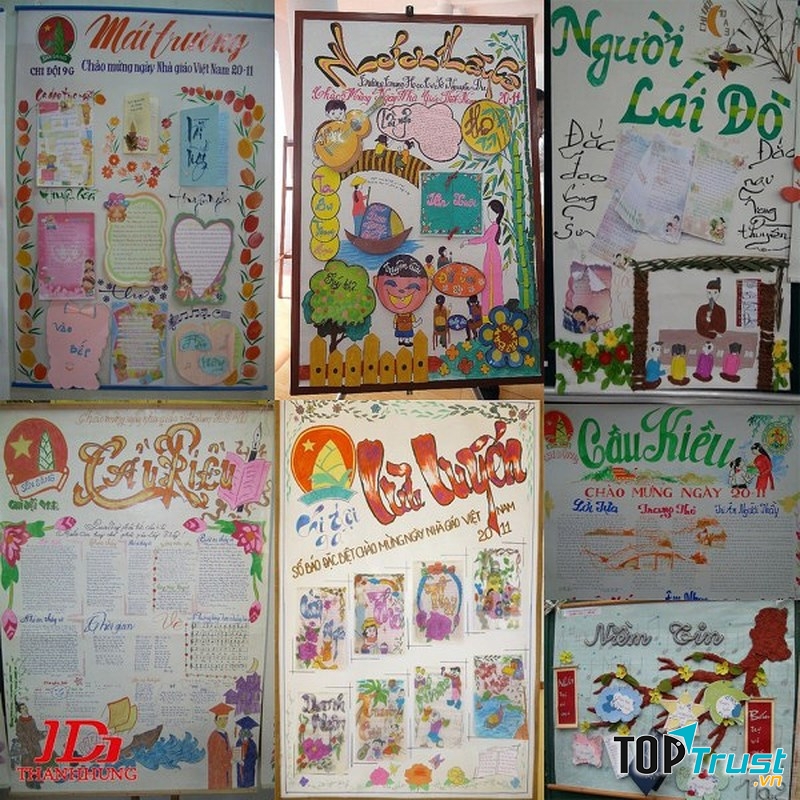 Mẫu báo tường đẹp và lời ngỏ ý nghĩa nhất ngày 20/11