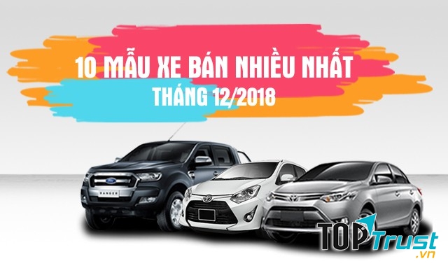 Mẫu xe ô tô bán được nhiều nhất trong tháng 12/2018