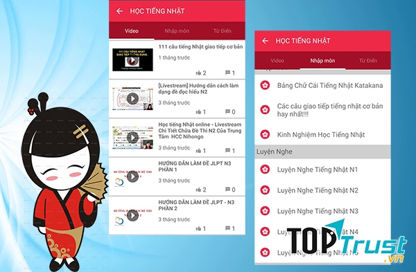 Phần mềm học tiếng Nhật tốt khi đi du học, xuất khẩu lao động Nhật Bản