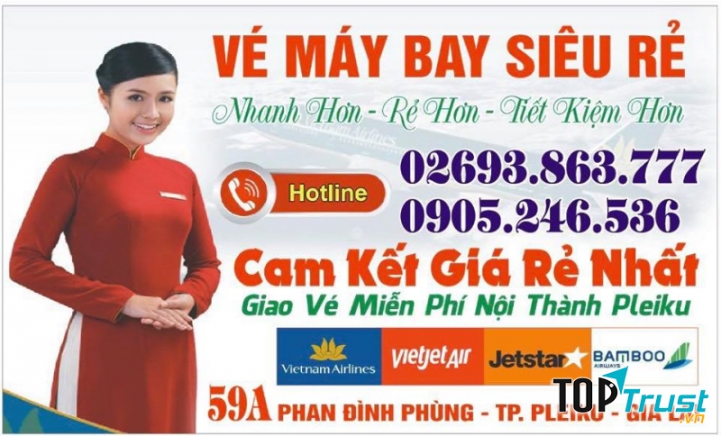 Phòng vé máy bay uy tín nhất TP. Pleiku, Gia Lai