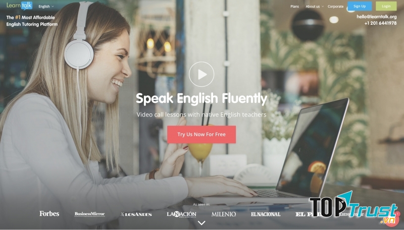 Trải nghiệm học tiếng anh từ website learntalk.org