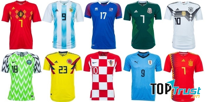 Trang phục thi đấu đẹp nhất World Cup 2018