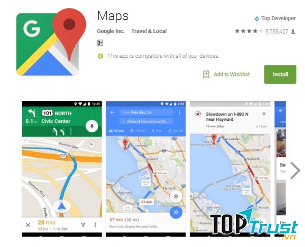 ứng dụng bản đồ - chỉ đường tốt nhất hiện nay