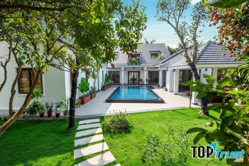 Villa cho thuê có bể bơi sang trọng, giá rẻ nhất gần Hà Nội