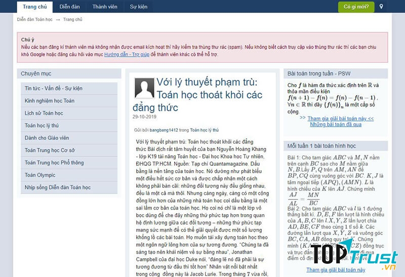 Website học toán tốt nhất hiện nay