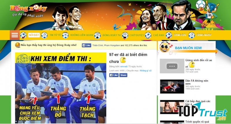 Website xem bóng đá hay nhất hiện nay