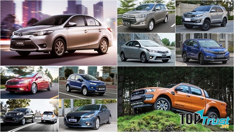 Xe ô tô bán chạy nhất Tháng 10/2016